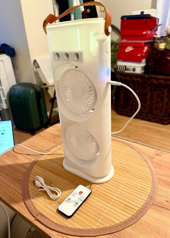 ŞARJLI SU BUHARLI KUMANDALI VANTİLATÖR (SIFIR) - Görsel 2