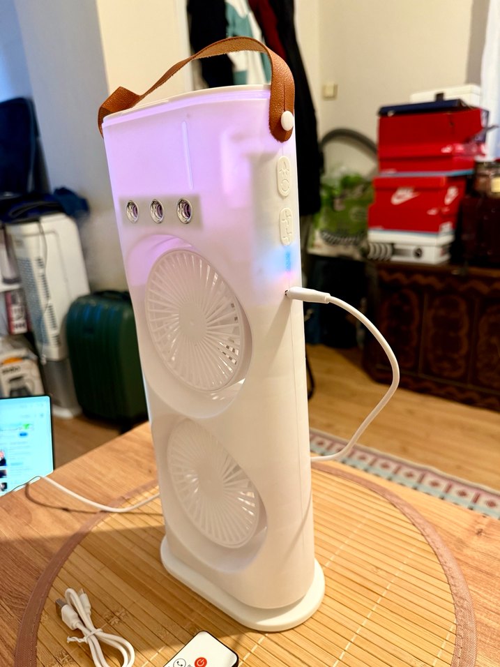 ŞARJLI SU BUHARLI KUMANDALI VANTİLATÖR (SIFIR) - Görsel 3