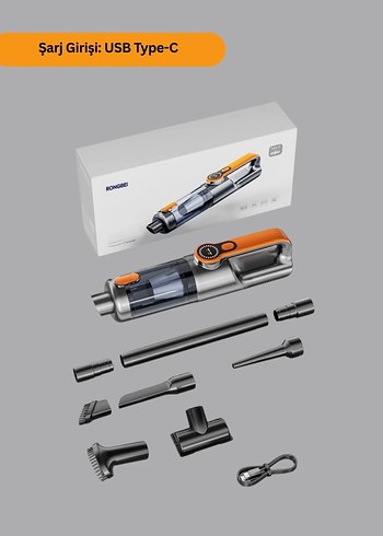 ARAÇ VE EV SÜPÜRGESİ ŞARJLI(SIFIR) - Görsel 5