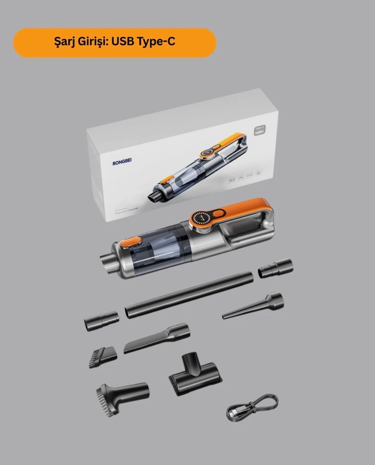 ARAÇ VE EV SÜPÜRGESİ ŞARJLI(SIFIR) - Görsel 5