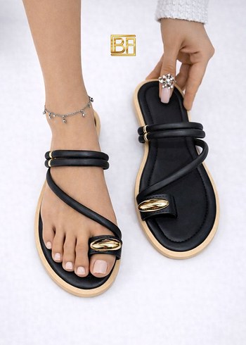 Kadın Parlak Kahverengi Bohem Stiletto Sandalet - Görsel 5