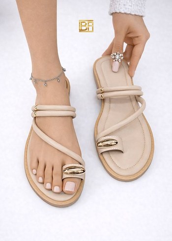 Kadın Parlak Kahverengi Bohem Stiletto Sandalet - Görsel 7