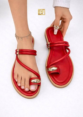 Kadın Parlak Kahverengi Bohem Stiletto Sandalet - Görsel 4