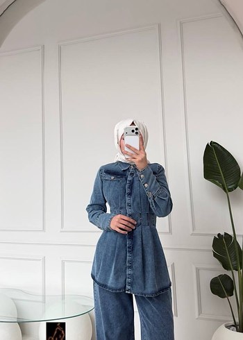 Kadın Denim Takım - Normal Boy, Uzun Kollu - Görsel 2