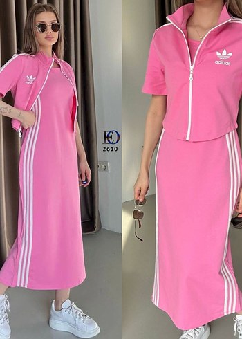 Pembe Uzun Kadın Eşofman Takımı