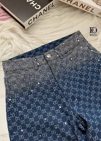 Gucci taşlı kot takım