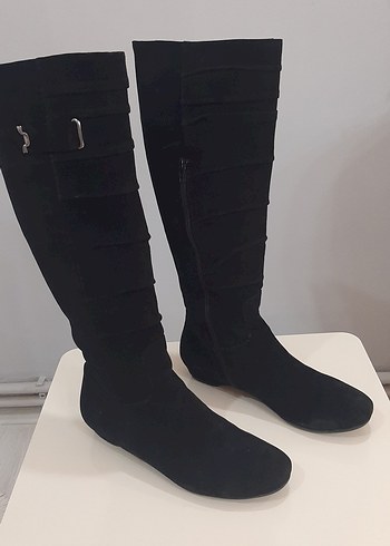 Elle şık kaliteli süet çizme - Görsel 2