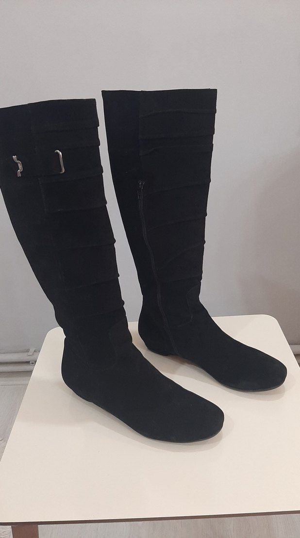 Elle şık kaliteli süet çizme - Görsel 2