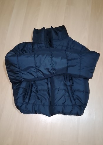 Kadın Kısa Lacivert Fermuarlı Kış Ceketi - Görsel 2