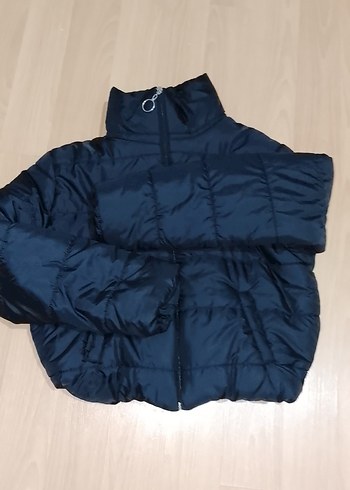 Kadın Kısa Lacivert Fermuarlı Kış Ceketi - Görsel 3