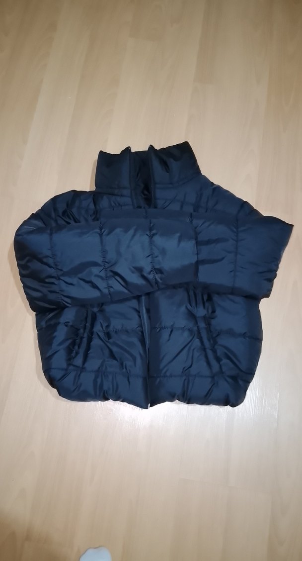 Kadın Kısa Lacivert Fermuarlı Kış Ceketi - Görsel 2