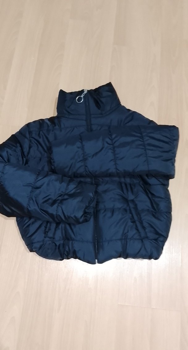 Kadın Kısa Lacivert Fermuarlı Kış Ceketi - Görsel 3