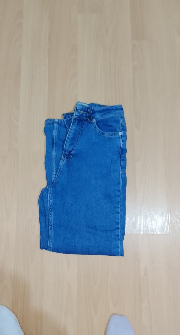 Kadın Mavi Midi Denim Pantolon - Görsel 2