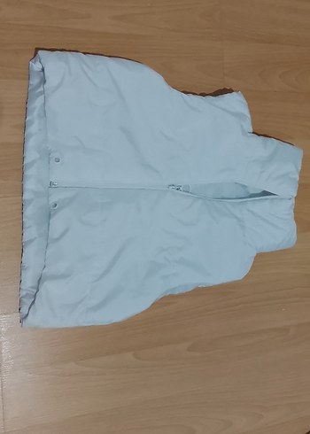 Kadın Gri Fermuarlı Yüksek Yakalı Yelek - Görsel 2