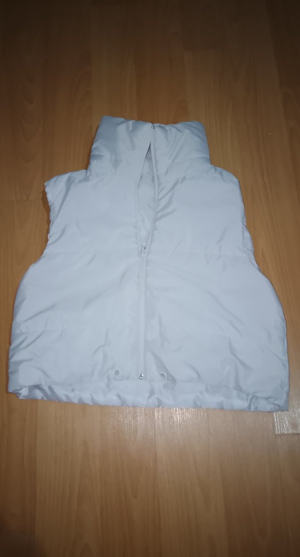 Kadın Gri Fermuarlı Yüksek Yakalı Yelek - Görsel 3