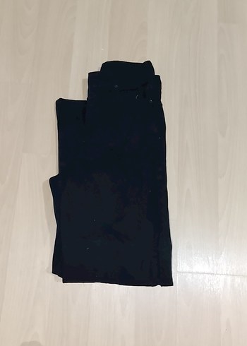 Kadın Siyah Bol Kesim Midi Kot Pantolon - Görsel 2