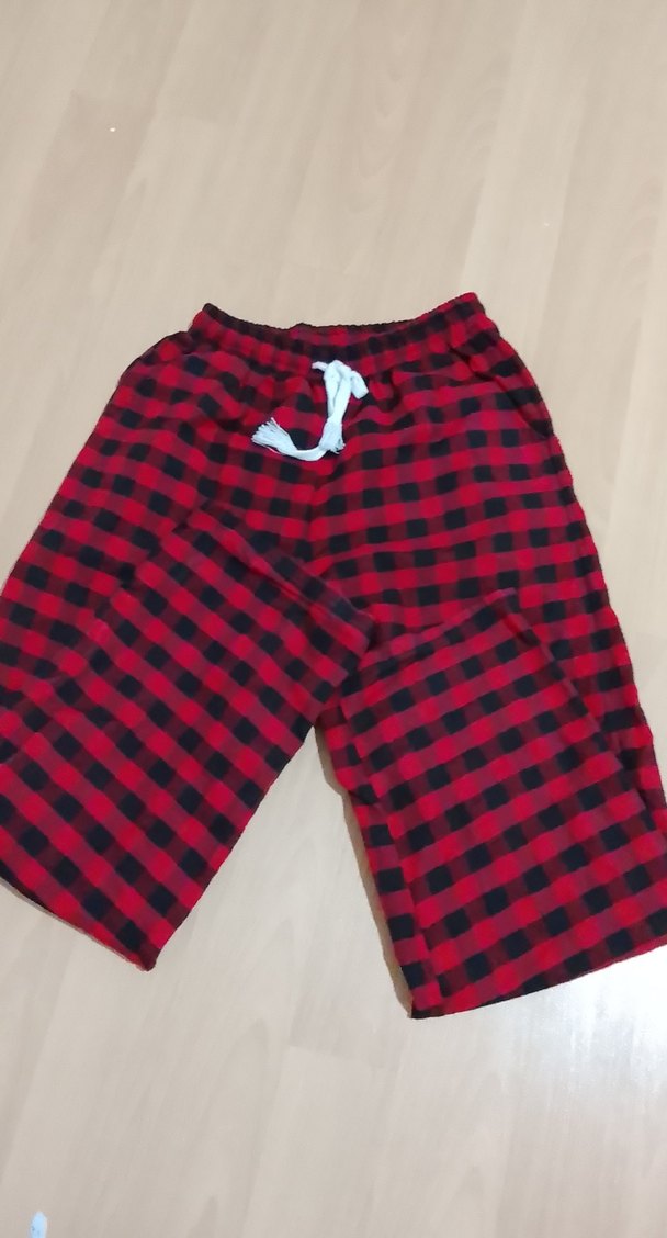 Kırmızı Ekose Desenli Rahat Erkek Pijama Altı - Görsel 2