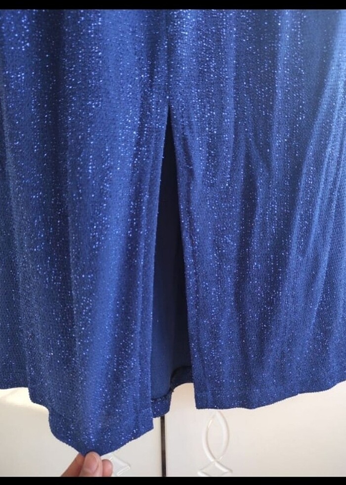 Sorunsuz simli elbise - Görsel 3