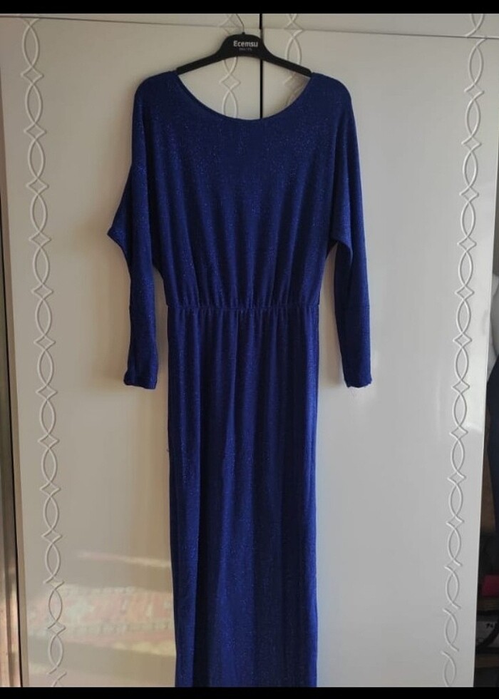 Sorunsuz simli elbise - Görsel 5