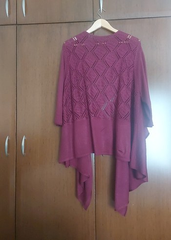 Bordo Bohem Salaş Kadın Hırka - Görsel 4