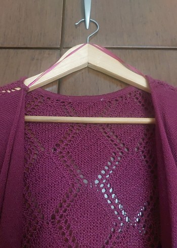 Bordo Bohem Salaş Kadın Hırka - Görsel 3