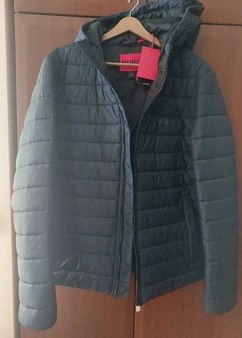 Hugo Boss Erkek Mavi Kapüşonlu Mont - Görsel 4