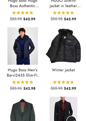 Hugo Boss Erkek Mavi Kapüşonlu Mont - Görsel 5