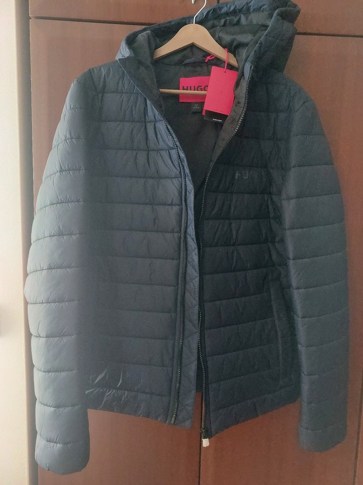 Hugo Boss Erkek Mavi Kapüşonlu Mont - Görsel 4