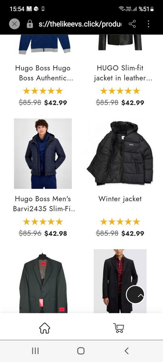 Hugo Boss Erkek Mavi Kapüşonlu Mont - Görsel 5