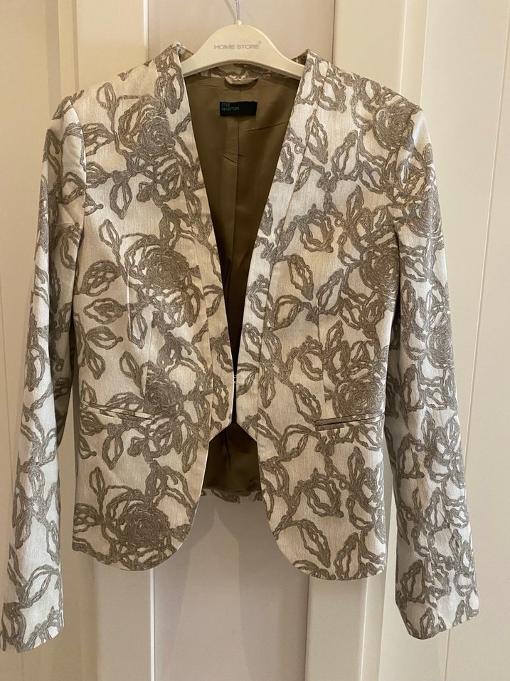 Su yeşili kendinden desenli takım - Görsel 3