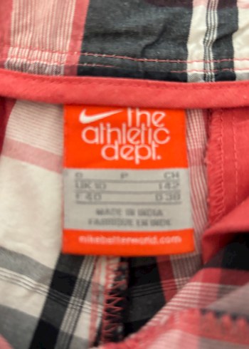 Pembe Ekose Kemerli Mini Bermuda Şort - Görsel 3