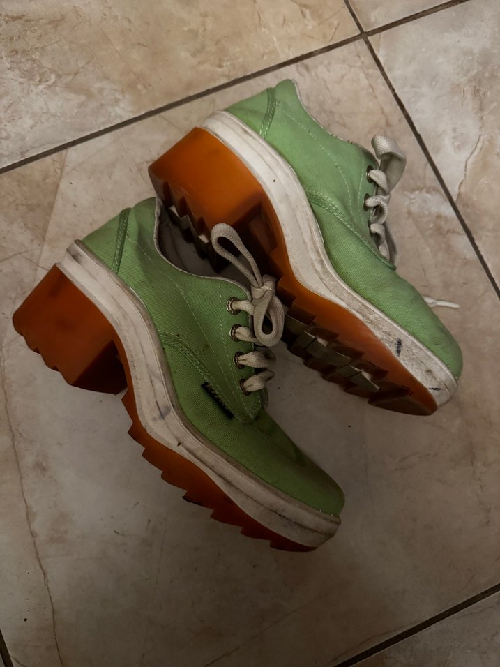 Yeşil Spor Tarzı Topuklu Ayakkabı - Görsel 2