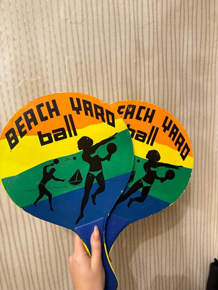 Renkli Plaj Tenisi Raketi Seti - Görsel 2