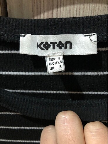 Koton Koton çizgili badi tişört
