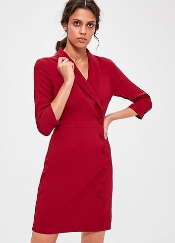Bordo elbise 