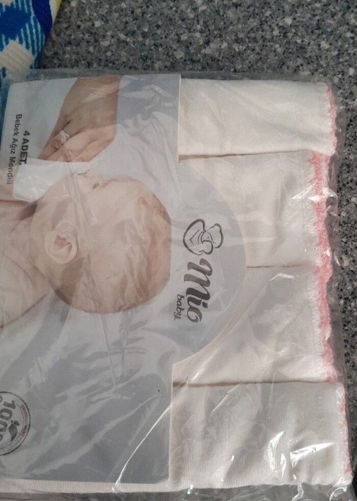 Kız  bebek ağız mendili. - Görsel 5