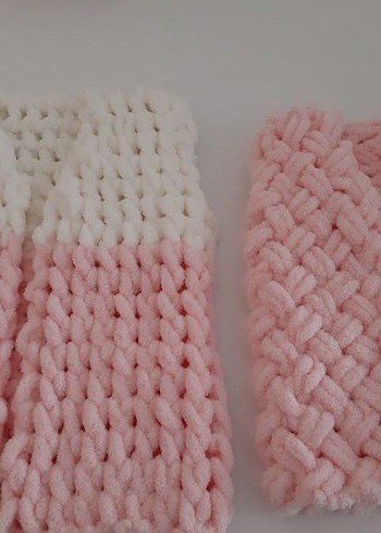 Pastel Renkli Örgü Çocuk Battaniyesi - Görsel 3