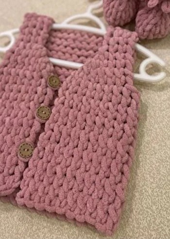 Pastel Renkli Örgü Çocuk Battaniyesi - Görsel 2