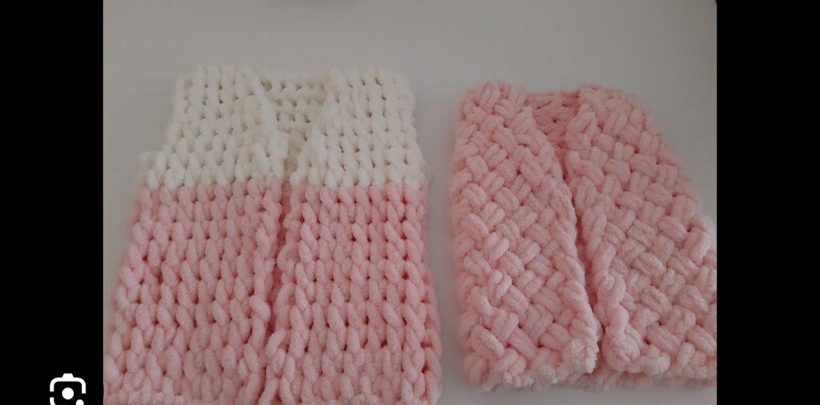 Pastel Renkli Örgü Çocuk Battaniyesi - Görsel 3