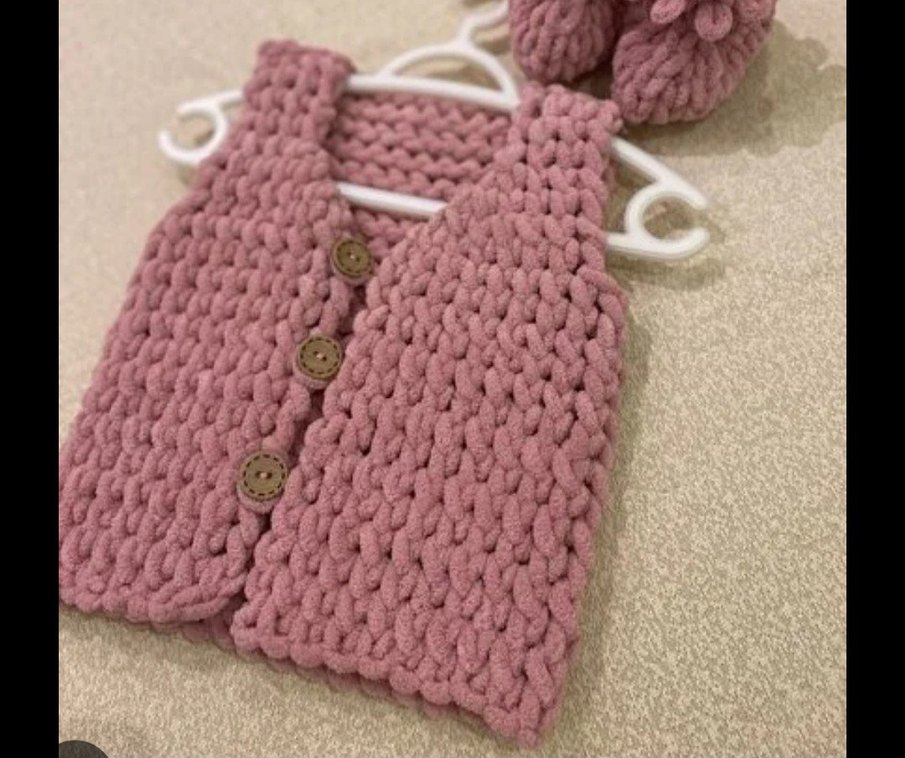 Pastel Renkli Örgü Çocuk Battaniyesi - Görsel 2