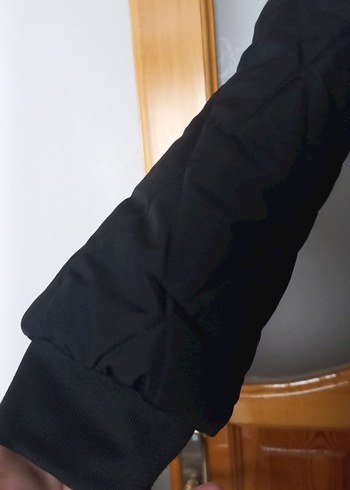 Düğmeli Siyah Kadın Midi Mont - Görsel 4