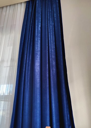 kanat pileli fon perde sakx mavisi 4 adet fiyat - Görsel 11