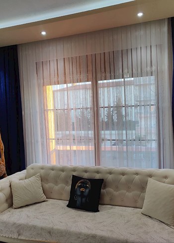 kanat pileli fon perde sakx mavisi 4 adet fiyat - Görsel 4