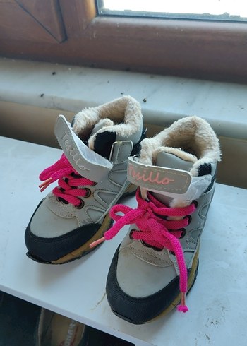 Kız Çocuk Gri Bağcıklı Spor Ayakkabı - Görsel 11