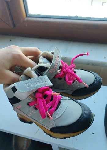 Kız Çocuk Gri Bağcıklı Spor Ayakkabı - Görsel 9