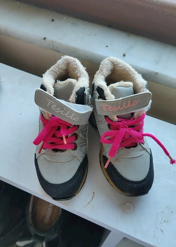 Kız Çocuk Gri Bağcıklı Spor Ayakkabı - Görsel 6