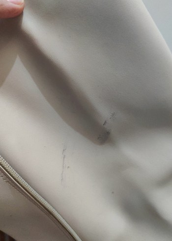 Bej Kadın Dizüstü Çizme Stiletto Topuklu - Görsel 6