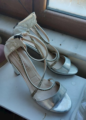 Gri Yılan Desenli Stiletto Topuklu Kadın Ayakkabı - Görsel 5