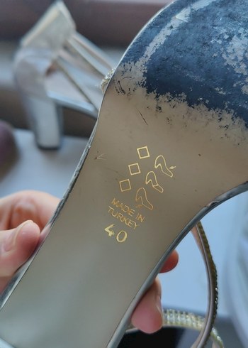 Gri Yılan Desenli Stiletto Topuklu Kadın Ayakkabı - Görsel 4