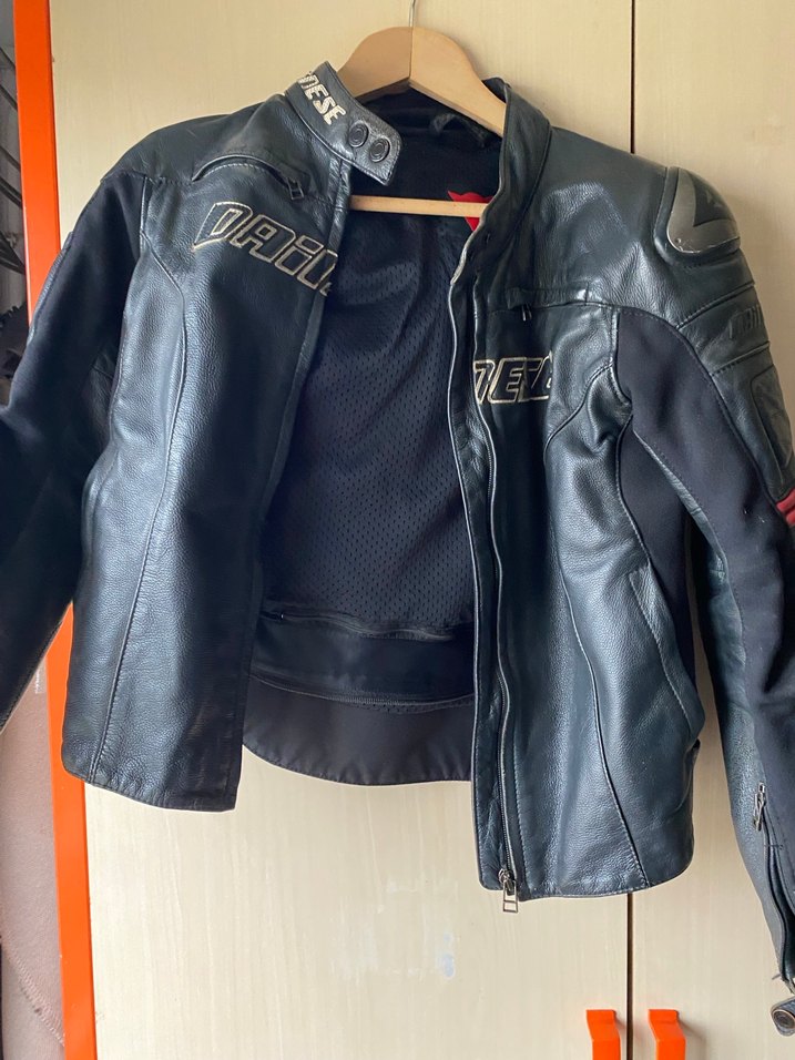 Kadın Siyah Deri Biker Ceket Dainesse - Görsel 4